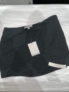 Reformation Carla Low Waist Black Skirt